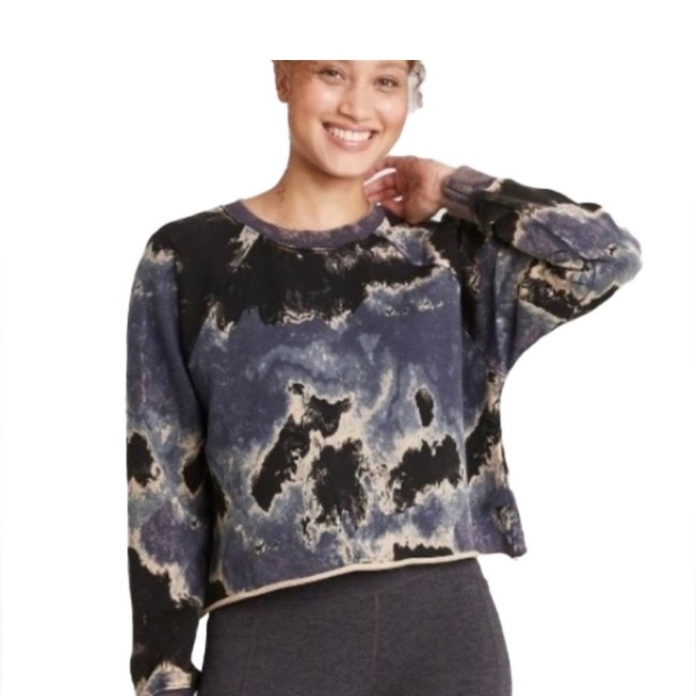 JOY LAB Long Sleeve Cropped‎ Sweatshirt with raw hem Size XS